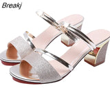 High Heels Sandals Women Fashion Luxury Brand Square Heel Sandals Women's Sandals Ladies Brand Summer Shoes