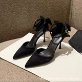 Breakj High-Heeled Women's 2023 New Summer Thin Heel Small Design Style Dress Wedding Shoes Bridesmaid
