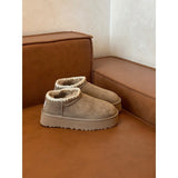 Breakj Kong Thick Snow Boots 2025 Autumn And Winter New Fur Integrated Boots Thick-Soled Northeast Cotton