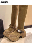 Women Boots High Heels Autumn Shoes Luxury Designer Boots-Women Round Toe Stiletto Flat Fashion 2023 Mid Calf Over-the-Knee