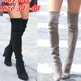 Faux Suede Slim Boots Sexy Over The Knee High Women Fashion Winter Thigh High Boots Shoes Woman Fashion Botas Mujer