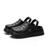 Women's White Hollow Out Platform Sandals 2024 New Summer Eva Garden Shoes for Women Comfortable Non Slip Beach Slippers