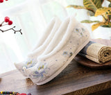 Breakj Shoes Hanfu Shoes Single Shoes / Cotton Shoes Blue Wave Ancient Costume Lotus Embroidered Cloth Shoes Girl Head