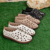 Breakj Spring And Summer Breathable Hollow Mother Sandals Women Flat-Bottomed Soft Base Size 42 Middle-Aged Women's Hole