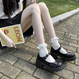 Shoes Women Japanese Style Vintage Soft Sister Girls High Heels Waterproof Platform College Student Cosplay Costume