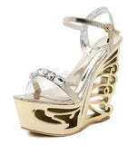 Quality Buckle Strap Sexy Strange Style Heel Summer Women Shoes Retro Novelty Sandals 15cm High Heels Nightclub