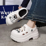 2024 Diy Hole Garden Shoes for Women Slippers Summer 2024 Soft Chunky Platform Sandals Woman Non Slip Beach