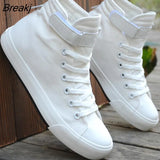 Men Shoes High Top White Canvas Shoe 2021 Summer New Mens Sneakers Fashion Breathable Canvas Sneakers Non-slip Flat Casual