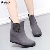 Women Rain Boots Waterproof Female Wedge Boots Non-slip Water Shoes for Women PVC Ladies
