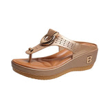 Breakj Large-Size Sandals Fashion Jacket Flip-Flops And Thick-Bottomed Sleek Roman Cool