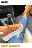 Platform Thick Heel Sneakers 2023 New Fashion Plus Size Casual Sneakers Women's Cross Lace Up Women's Vulcanized