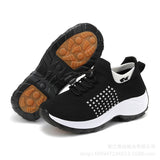 Breakj Upgrade Anti-Slip Large Size Women's Shoes Mother Shoes Socks Shoes Casual Flying Women's Shoes Rocking Shoes