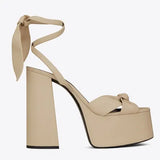 Women's Sandals High Platfrom Chunky Heels Shoes Summer Peep Toe Ankle Strap High Heels Party Shoes Sandalia
