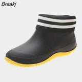 Boots Women's Rubber Anti-skid Colorful Unisex Ankle Boots Lightweight Slip on Shoes 2023 Fashion Water-proof Drop