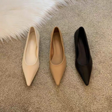 Women Low Heel Pumps Spring Autumn Pointed Shallow Mouth Soft Sole Single Shoe Ladies Work Shoes Female Solid Casual Heels