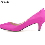 Classic Sexy Pointed Toes 5cm Low Med Kitten High Heels Women Pumps Shoes Spring Brand Design Dress Wedding
