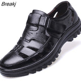 Leather Sandals Men Summer Shoes Non-slip Men's Sandals Soft Casual Brand Footwear