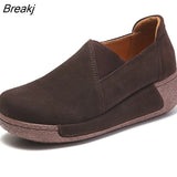 Sneakers for Women Fashion Platform Korean Version Rocking Shoes Female Slip on Casual Flat Warm Loafers Retro Mon
