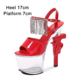 Shoes Pole Dance High Heels Sexy Women Shoes Transparent Sandals Women Wedding Dress 2023 Pistol Heel Female