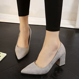Heels Women Pumps Sexy Nightclub Wedding casual shoes Pointed Toe Parties Dress Slip-on Summer Flock Shallow