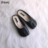 Spring Autumn Women Leather Comfy Flats Soft Bottom Shoes Soild Shallow Toe Split Causal Loafers Ladies Shoes