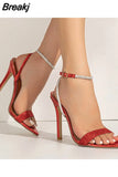 Heeled Women Sandals 2023 Summer European Simply Style Comfort Fashion Shoes Walking Outside High Quality Slipper