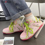 Women's Casual Sneakers Hip Hop Skateboard Fashion Women Mix Colors Running Sport Shoes Tennis Shoes Students Trend Walking