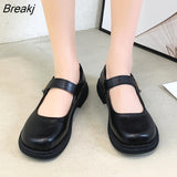 Fashion Buckle Bow Platform Mary Jane Shoes for Women Thick Heel Square Toe Lolita Shoes Woman Lovely Cosplay Heels