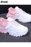 Colors Breathable Platform Sneakers 2023 New Casual All-match Mesh Lightweight Sprots Running Shoes Fashion Spring