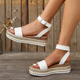Women's Sandals Shoes 2023 Platform Elegant Summer Size 43 High-heeled Heel Sandal Female Woman Wedge Womens