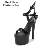 Stripper Heels Women Shoes Sexy Show Sandals Party Club Platform Stiletto High-heeled Pole Dance Prom Dress Shoes