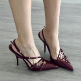 Summer Sexy High Heels Women Sandals Shoes New Pointed Toe Dress Party Shoes Fashion Outdoor Walking Pumps Mujer