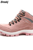 Sneakers Plush Women Hiking Shoes Women's Camping Sneakers Breathable Shoes Plus Size 35-46 Slip-on Keep Warm De