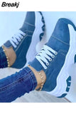 Sneakers 2023 Black Thick Sole Designer Breathable Lace Up Fashion Ladies Athletic ShoesHeightening Vulcanized
