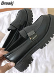 Womens Loafers Shoes Black Flats British Style Casual Female Sneakers Ladies' Footwear Shallow Mouth Loafers Soft Mules