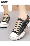Spring Summer Fashion Bear Women Canvas Shoes High-top Canvas Shoes Lace Up Casual Sneakers Female Off White Shoes