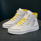 Women's High Top Sneakers Spring Autumn Women vulcanize Shoes White Flats Female Lace Up Trainers Woman Casual Shoes Ankle