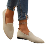 Breakj Summer New Large Fashion Lady Flat Head Flying Knitted Casual Comfortable Single