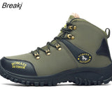 Men Waterproof Hiking Shoes Breathable Tactical Combat Army Boots New Outdoor Climbing Shoes Non-slip Trekking Sneakers For