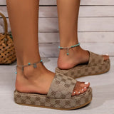 2024Women's Summer New Classic Solid Color Thick-soled Non-slip Sandals Daily Comfortable Shallow Holiday Party Beach