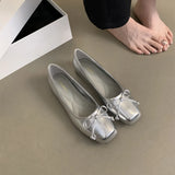 Head Shallow Mouth Single Shoes 2024 Spring And Autumn New French Evening Wind Temperament Gentle Fairy Flat-Soled Grandma