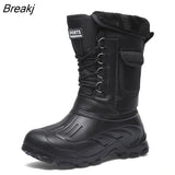 Men Winter Boots Warm Waterproof Sneakers 2022 Outdoor Activities Fishing Snow Work Boots Male Footwear Men Shoes Fishing