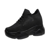 Hidden Heels Platform Sneakers Women Breathable Air Mesh Wedge Sock Shoes Woman 2023 Spring Casual Shoes Zapatos De