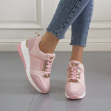 Woman 2024 Trend Summer Wedge Platform Casual Shoes Women Lace Up Sports Shoes Woman Non Slip Breathable