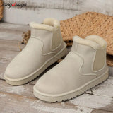 Boots For Women Women's Low Shoes Flat Heel Booties Ladies Winter Footwear Boots-women Luxury Designer Cotton Shoes