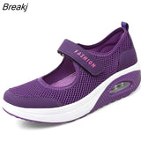 New Women's Light Fashion Breathable Mesh Wedge Heels Shoes Casual Shoes Mesh Outdoor Sports Running Designer