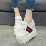 spring new simple comfortable flat single shoes within increased fashion casual shoes Korean muffin bottom women's