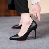 High Heels 34-43 Plus Size Women Shoes 10cm Thin Stiletto Banquet Wedding Shoes Sexy Pointed Toe Ladies Party