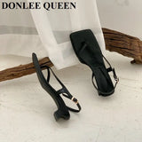 Strap Women Sandals Brand Narrow Band Slide Beach Flip Flops Slingback Sandal Open Toe Low Heel Shoes Sandalias Mujer