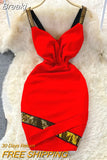 Women Bodycon Mini Dress Sexy V-neck Spaghetti Strap High Waist Sleeveless Glitter Party Dress Padded Slim Club